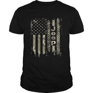 American flag camo jeep Guys Tee