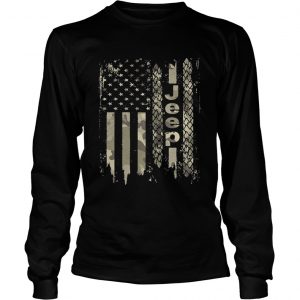 American flag camo jeep Longsleeve Tee