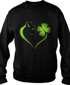 Cat Irish Four leaf clover heart Sweater