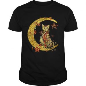 Cat on the moon Cat humor animalday Guys Tee