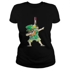 Dabbing Leprechaun Hawaiian Jameson Irish Whiskey Ladies Tee