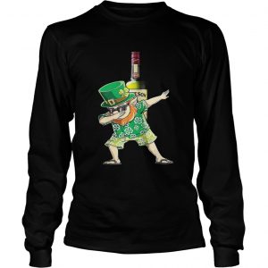 Dabbing Leprechaun Hawaiian Jameson Irish Whiskey Longsleeve tee