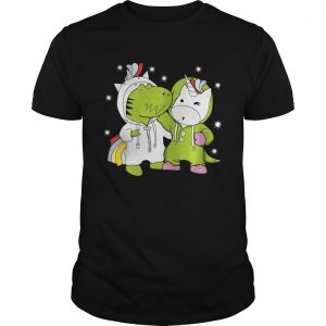 Dinosaur and Unicorn are best friends Guys Tee