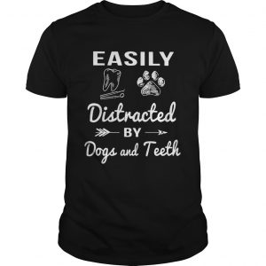 Easily distracted by dogs and teeth Guys Tee