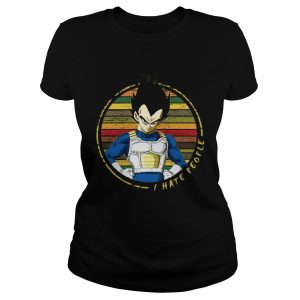 I hate people Vegeta vintage Ladies Tee
