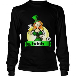 Irish lady drink beer Longsleeve Tee