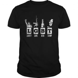 LGBT Liberty Guns Beer Trump Guys Tee
