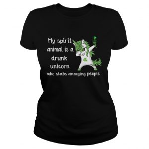 My spirit animal is a drunk unicorn who stabs annoying people Ladies Tee