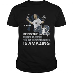 New York Yankees Mariano Rivera 42 Hof Hall Of Fame 2019 Being The First Player Guys Tee