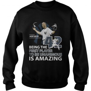 New York Yankees Mariano Rivera 42 Hof Hall Of Fame 2019 Being The First Player Sweater