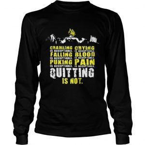 Quitting Is Not Acceptable Vegeta Squat Longsleeve Tee