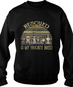 Rescued is my favorite breed dog vintage Sweater