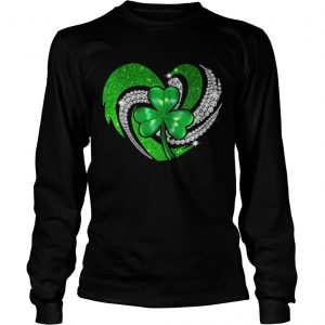 St Patricks Day Shamrock Irish Heart Longsleeve Tee