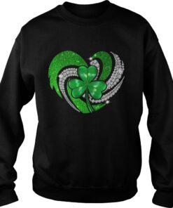St Patricks Day Shamrock Irish Heart Sweater