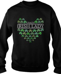 St Patrick’s Day Crazy Irish Lady Heart Sweater