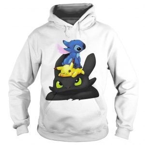 Stitch Pikachu and Toothless Hoodie