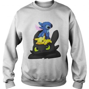 Stitch Pikachu and Toothless Sweater