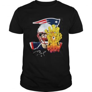 Tom Brady 12 New England Patriots Thanos Guys Tee