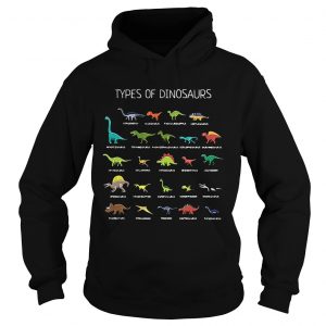 Types of dinosaurs Diplodocus Allosaurus Parasaurolophus Ankylosaurus Hoodie