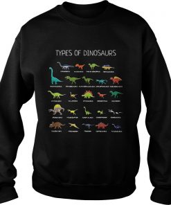 Types of dinosaurs Diplodocus Allosaurus Parasaurolophus Ankylosaurus Sweater
