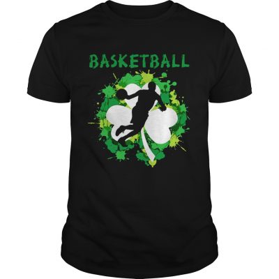 Basketball Shamrock Irish St Pattys Day Sport Shirt For Basketball Lover Guys Shirt