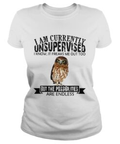Burrowing Owl I am currently Unsupervised I know it freaks me out too but the possibilities are Ladies Shirt