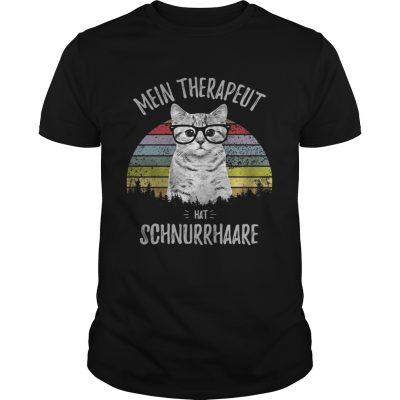 Cat Mein Therapeut hat Schnurrhaare Unisex Shirt