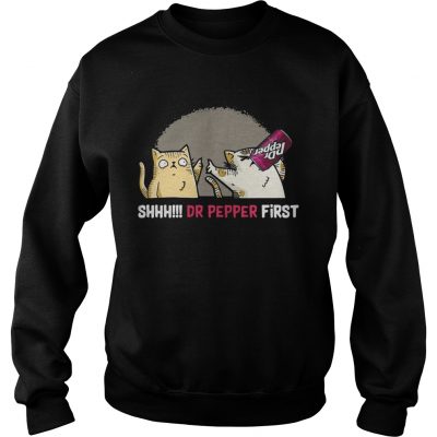 Cat Shhh Dr Pepper First Sweater