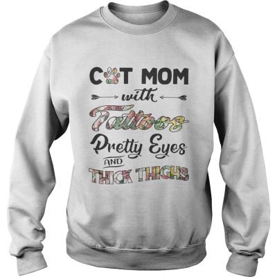 Cat mom with tattoos pretty eyes and thick thighs Sweater