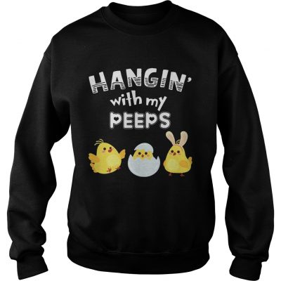 Cute Chicken Hanging With Me Peeps Happy Easter Egg Gift Sweater