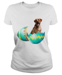 Dog Easter Cute Labrador Egg Gift ladies Shirt