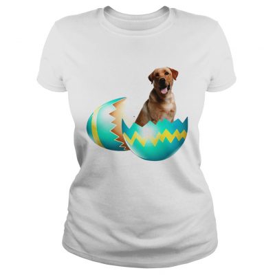 Dog Easter Cute Labrador Egg Gift ladies Shirt