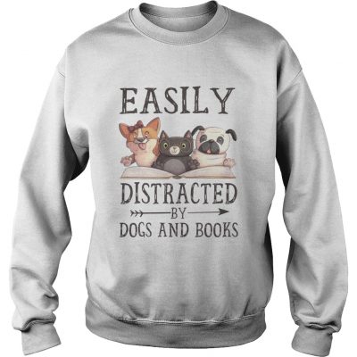 Easily Distracted By Dog And Books Sweater
