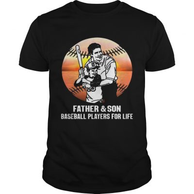 Father And Son Baseball Player For Life Guys Shirt