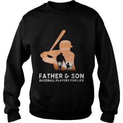 Father and son baseball players for life Sweater