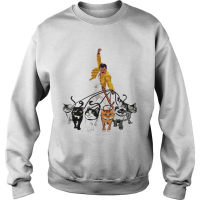 Freddie Mercury With His Cat Funny Gift Sweater