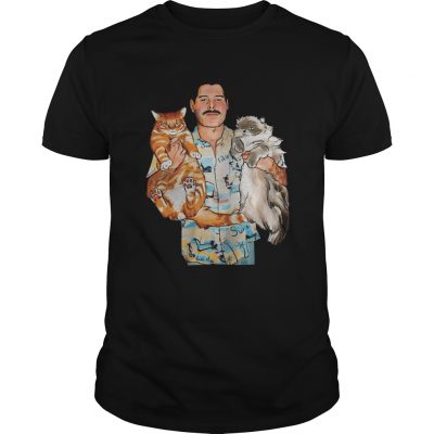 Freddie Mercury hug cats Guys Shirt