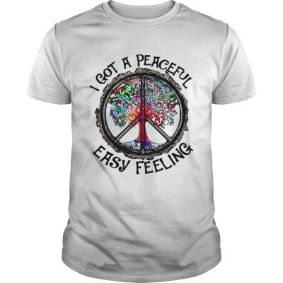Hippie tree I got a peaceful easy feeling Guys Shirt