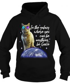 Hoodie Cat In the galaxy where you can be anything be Goose shirt
