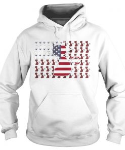 Hoodie Cat and Wine American Flag shirt