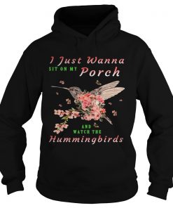 Hoodie I just wanna sit on Porch and watch the hummingbirds shirt