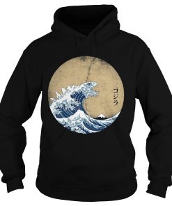 Hoodie The great wave off Kanagawa Godzilla shirt