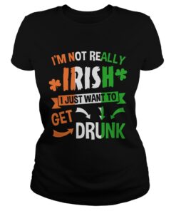 Im not really Irish I just want to drunk Ladies Shirt