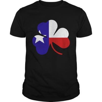  Irish Texas Flag Shamrock St Patricks Guys Shirt