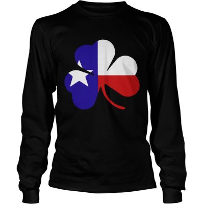  Irish Texas Flag Shamrock St Patricks Longsleeve Shirt