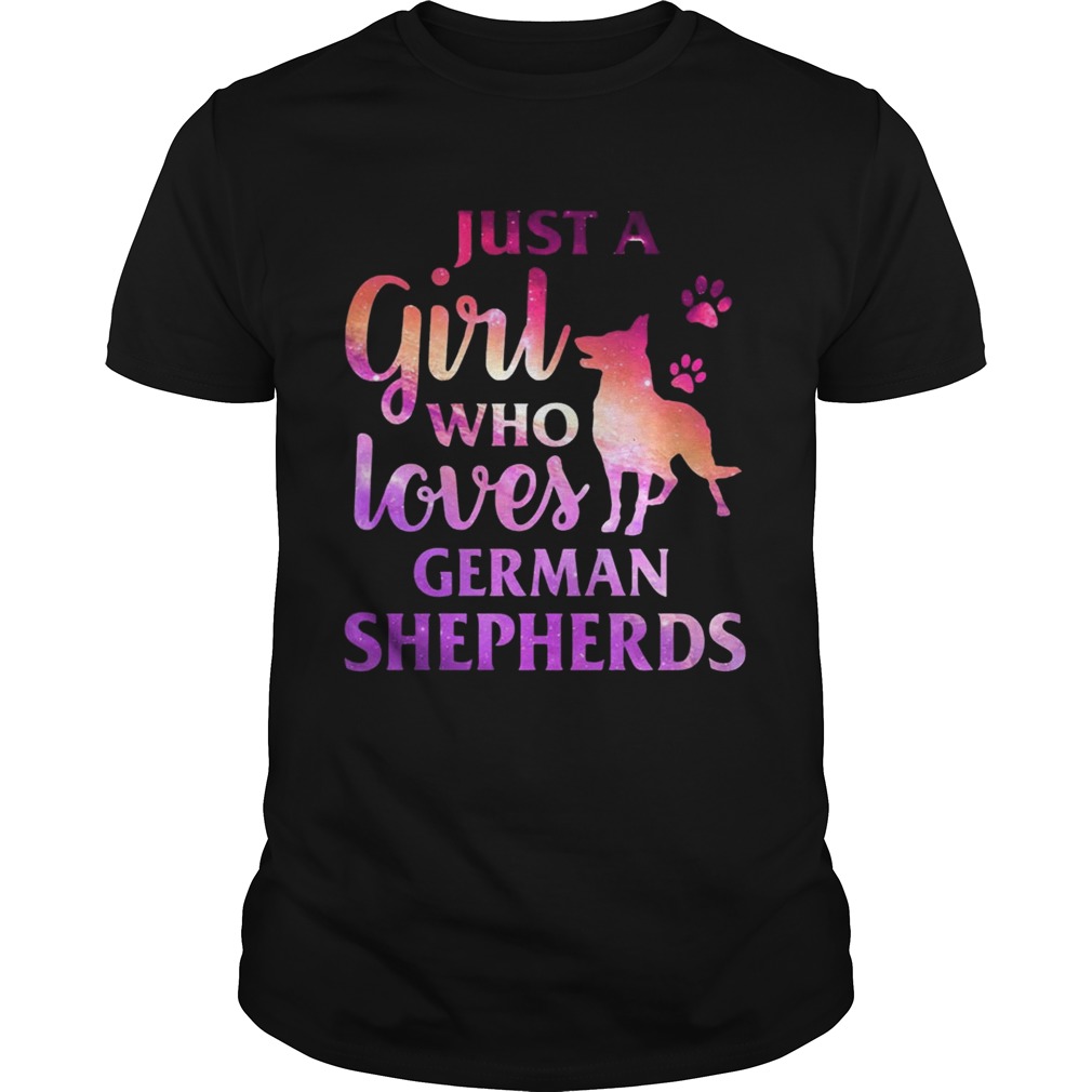 Just A Girl Who Loves German Shepherd Colorful Gift tShirt
