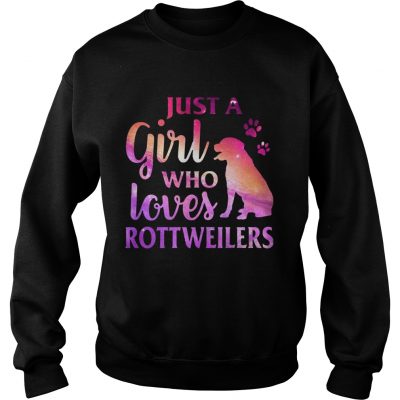 Just A Girl Who Loves Rottweiler Colorful Gift Sweater
