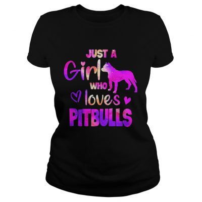 Just a girl who loves pitbulls Ladies tee