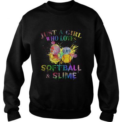 Just a girl who loves softball and slime Sweater