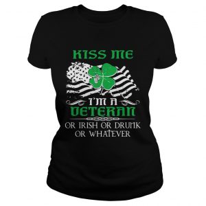 Kiss Me Im A Veteran Irish St Patricks Day Ladies Shirt